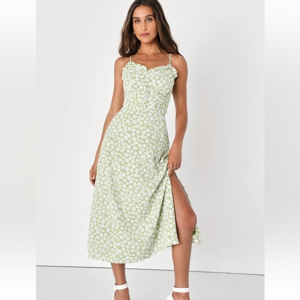 Lulus green floral print